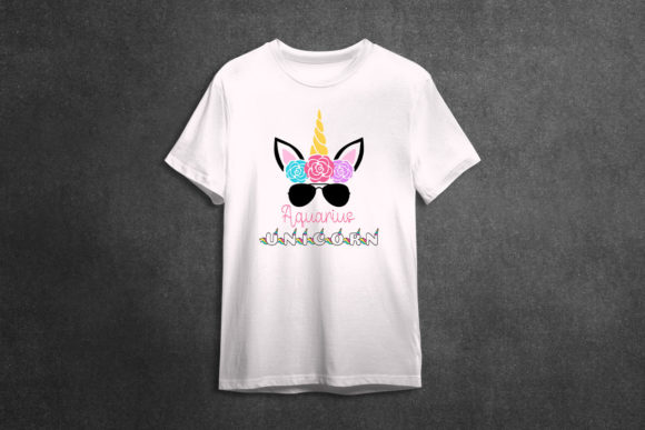 Aquarius Unicorn Embroidery Design