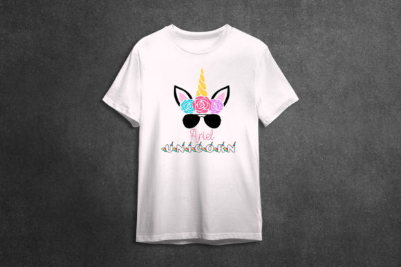 Ariel Unicorn Embroidery Design