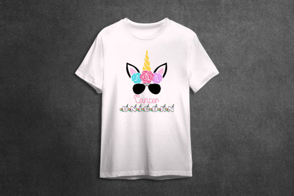 Cancer Unicorn Embroidery Design