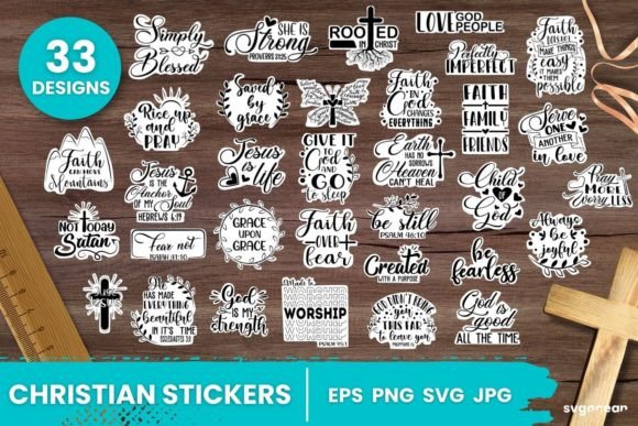 Christian Printable Stickers Cricut Desi