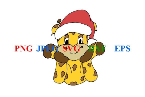 Cute Christmas Snuggly Giraffe