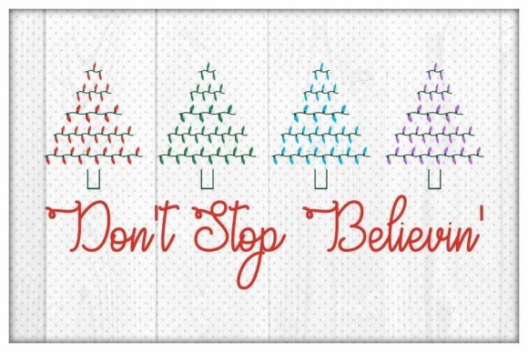 Don't Stop Believin Christmas Light Tre