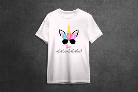 Libra Unicorn Embroidery Design