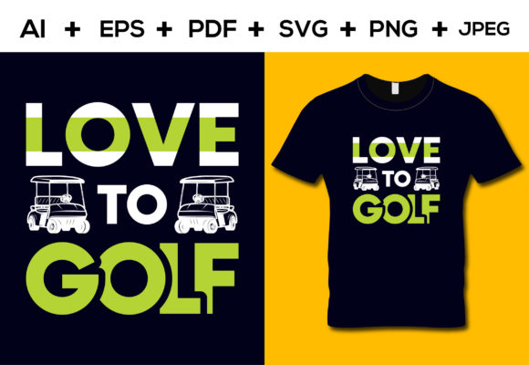 Love to Golf T-shirt Design