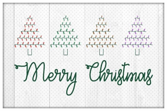 Merry Christmas Light Tree Svg