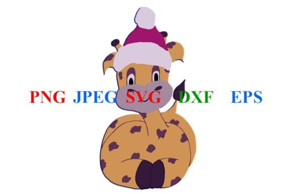 Set of 6 Christmas Cute Giraffe Stickers
