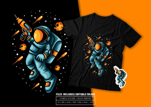 T-shirt Design - Astrokids War in Space