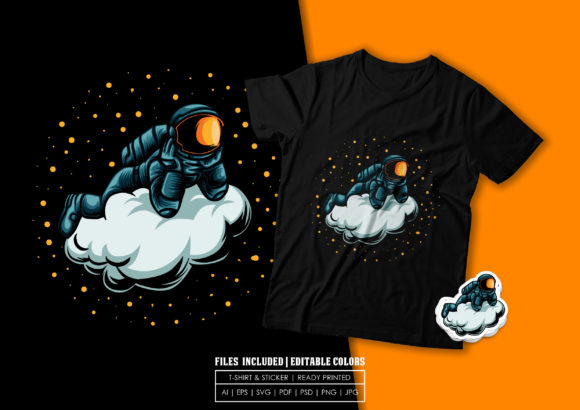 T-shirt Design - Astronaut Chill out